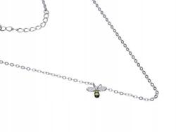 Lovrin 925-ös ezüst nyaklánc méhecske cirkónia kövekkel, divatos női medállal (Lovrin 64410)