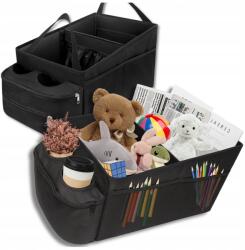 EdiBazzar Organizer Fekete Doboz Ülőtáska Fogantyúkkal Összecsukható Tágas (Organizer Skrzynka Pojemnik Czarny)