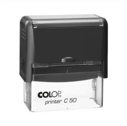 COLOP Bélyegző C50 Colop átlátszó fekete ház/natúr párna (15314110) - officefirst