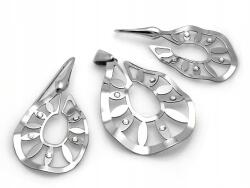 Lovrin 925-ös ezüst szett, fülbevaló és medál nagy ezüstlemezekből ajándék (Lovrin)