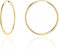 Lovrin Klasszikus karika fülbevaló, 2, 2 cm-es, 585-ös sárga aranyból, tökéletes ajándék, divatos