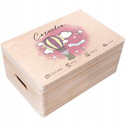 Creative Deco Emlékdoboz gravírozással ajándék születés keresztelőre 30x20 (JANCDSD130CUSTOMBABYSHOWERKOALAFBM)