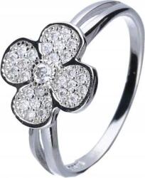 Lovrin Ezüst gyűrű 925 virág fehér cirkónia kövekkel 15-ös méret divatos női stílusos