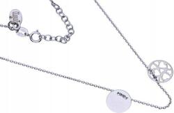 Lovrin 925-ös ezüst nyaklánc kis lemezzel és szívecskékkel 2, 06, ideális ajándék s (Lovrin 53869)