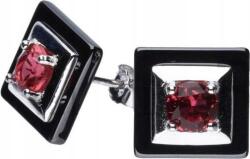 Lovrin Ezüst fülbevaló 925 négyzet alakú cirkóniákkal 3, 22g Különleges design ajándék (Lovrin 49207)