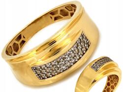 Lovrin Modern arany gyűrű pr. 585 cirkóniákkal súly 2.73g méret 18 (60978792)