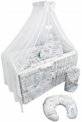 Ankras 12 Részes Gyerek Ágyneműhuzat Garnitúra Kiságyba! (CIUCHCIA P-12 120/90/360 szyfon BEŻOWY)