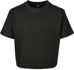 Build Your Brand Tricou crop top pentru fete - Neagră | 146-152 cm (BY114-1000285443)
