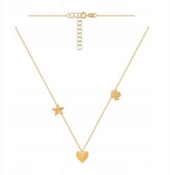 Lovrin Divatos, 585-ös arany nyaklánc horgony mintával, szívvel, négylevelű lóherével és csillaggal (61108336)