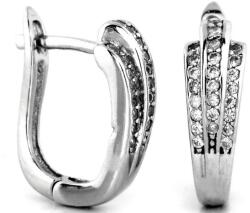Lovrin Női ezüst fülbevaló 925, fehér cirkónia kövekkel díszítve, divatos nőknek (Lovrin 67776)