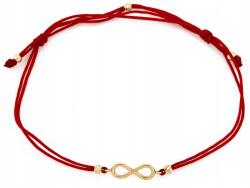 Lovrin Végtelen karkötő piros zsinórral, 585-ös arany, 14 karátos, 0, 73g, divatos (62174726)