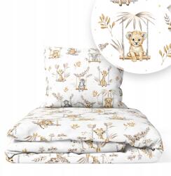 Ankras Ágyneműhuzat 135x100 Gyerek 2EL 100x135 Kiságyhoz (ZWIERZĘTA NA HUŚTAWKACH P-2 135/100 40/60 BEŻ)