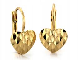 Lovrin Arany fülbevaló női 585 szív alakú csillogó arany 14k (43804206)