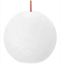 Bolsius Gyertya gömb rusztikus kerek Rusztikus Fagyos fehér Bolsius 76 mm (8717847146939)