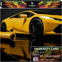  Színes Ppf fólia Phoenix Protect Színváltó autó Sunflower Yellow (Folia PPF Gloss Sunflower Yellow 152cmx16m)