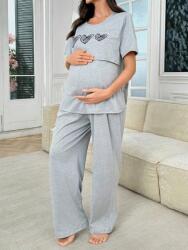 Shein XC26312 Shein Kismama Pizsama Szett Póló Nadrág (37) XL