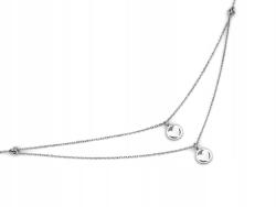 Lovrin Kétrétegű nyaklánc szívvel, 925-ös ezüst, 2, 29g súlyú, női ajándék (44241870)