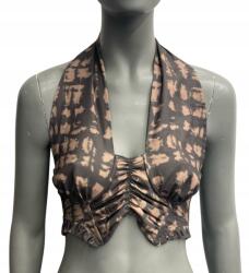 Jaded London Felső Jaded Brown Mix Halter Cup részletfűző 36