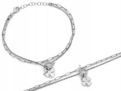 Lovrin 925-ös ezüst kétsoros lóhere karkötő női ajándék, 3, 22g (60421317)