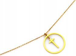 Lovrin Eredeti, 925-ös finomságú, aranyozott ezüst nyaklánc kereszttel