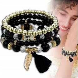 EdiBazzar Női charms karkötő gyöngyökkel, medálokkal, karkötő szett gumis kivitelben (Zestaw bransoletek z koralików z charmsami) - allegro - 1 010 Ft