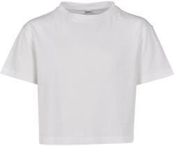 Build Your Brand Tricou crop top pentru fete - Albă | 146-152 cm (BY114-1000285438)
