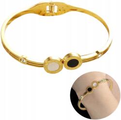  Karperec arany színű, sebészeti acélból, 18K arannyal bevonva, női, merev (BRANSOLETKA ZE STALI CHIRURGICZNEJ 316L 18k)