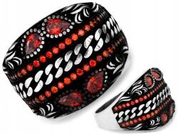 Lovrin Nagy méretű, 925-ös ezüst gyűrű rubin cirkóniákkal, r24 páncéllánc, 8, 64g