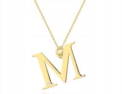 Lovrin Arany nyaklánc 585 M betű gyémánttal 1, 65g modern divatos minta 14k (Lovrin 67650)