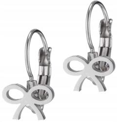  Ezüst Színű, Kis Fülbevaló, Sebészeti Acél, Masni (Kolczyki damskie delikatne drobne urodziny)