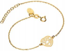 Lovrin Ezüstözött, aranyozott 925-ös ezüst karkötő labirintus mintával, 1, 58g, medálokkal, nőknek (Lovrin 52277)