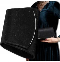 EdiBazzar Estélyi Névjegykártyatartó Fekete Kézitáska Kis Lánc elegáns mini (Torebka Wizytowa elegancka mini)