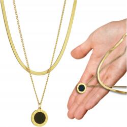 EdiBazzar 18K Arannyal Bevont Női Nyaklánc, Sebészeti Acélból, Arany Színű, Celeb Stílusú, Boho, 316L (Naszyjnik Pozłacany 18K Stal chirurgiczna)