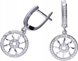 Lovrin Ezüst fülbevaló 925 elegáns cirkónia kövekkel 4, 25g egyedi design ajándék (Lovrin 47333)