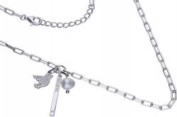 Lovrin 925-ös ezüst nyaklánc "believe" madárka és gyöngy 5, 00 divatos minta ajándékba (Lovrin 52181)