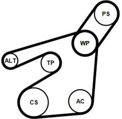 Continental Ctam Ozubený klinový remeň - Sada CONTINENTAL CTAM 6PK1548K2 (6PK1548K2)