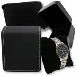  Fekete Óratartó Doboz Szervező Bőrből Ékszerdoboz Elegáns Ajándék (Czarny Organizer Pudełko Etui Na Zegarek)