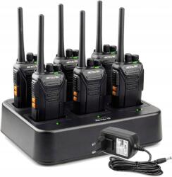 Retevis RT27 Walkie Talkie PMR446, rövidhullámú 6-utas töltővel, rádióval (A9059E-C9059D)
