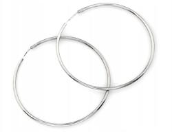 Lovrin 925-ös ezüst fülbevaló, nagy karika, zsanéros, 1, 64g, klasszikus és fényes