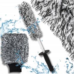 Multifunkciós puha mikroszálas felnitisztító kefe, mosókefe, kesztyű x2