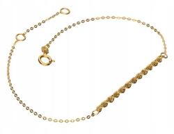 Lovrin Arany karkötő 585-ös, ankermintás, korda díszítéssel, fonott mintával, 0.6g, ajándékba, 14K (Jubiler Lovrin)