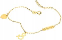 Lovrin Ezüstözött, aranyozott 925-ös barát feliratú karkötő modern, divatos design (Lovrin 49675)