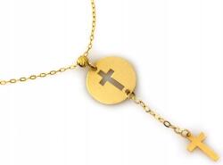 Lovrin Arany nyaklánc 585 eredeti keresztekkel r45 divatos minta ajándékba 14k