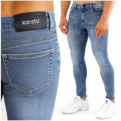  Nadrág Férfi farmer Elegáns Elasztikus Kopásálló Kék R 28 (KARISTO-ODZ-012-28)