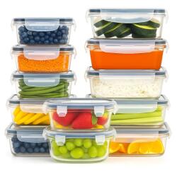 Allbag 12 db Élelmiszer Tároló Doboz Lunchbox Reggeliző Doboz Bpa Mentes Mikrohullámú Sütőbe Hűtőbe (POJEMNIK013 Allbag)