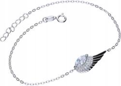 Lovrin Ezüst 925 karkötő szárny motívummal, cirkónia kövekkel, 1, 73 modern divatos design (Lovrin 51732)