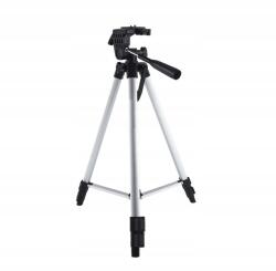  Tripod Állvány Fényképezőgéphez, Okostelefonhoz, 330A, akár 135cm, ezüst (330A)