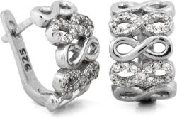 Lovrin 925-ös ezüst divatos, végtelen jeles, cirkónia köves, angol kapcsos fülbevaló