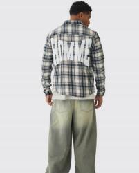 Boohooman Kockás Ing Klasszikus Nyomott Mintás Hosszú Ujjú Gallér Boohooman L