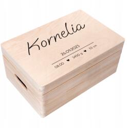 Creative Deco Emlékdoboz gyermeknek ajándék születésre, keresztelőre, születésnapra 30x20 (JANCDSD130CUSTOMHEARTSIMPLEFBM)